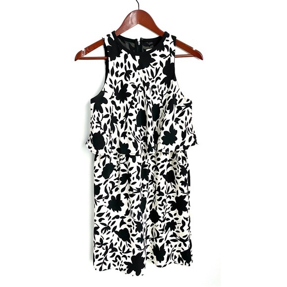 2/$25 Loft black and white floral dress - Picture 1 of 3
